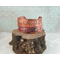 Very rustic fold formed copper cuff bracelet with braille "I am enough" Contracted Grade 2 Braille Perkins E-Z Read Slate.